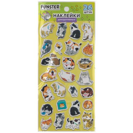 Наклейки декоративные "Настроение", 17,5х9 см, ассорти 4 вида, FUNSTER (ФАНСТЕР), 666098 Наклейки декоративные "Настроение", 17,5х9 см, ассорти 4 вида, FUNSTER (ФАНСТЕР), 666098