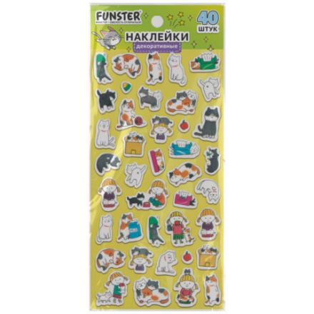 Наклейки декоративные "Настроение", 17,5х9 см, ассорти 4 вида, FUNSTER (ФАНСТЕР), 666098 Наклейки декоративные "Настроение", 17,5х9 см, ассорти 4 вида, FUNSTER (ФАНСТЕР), 666098