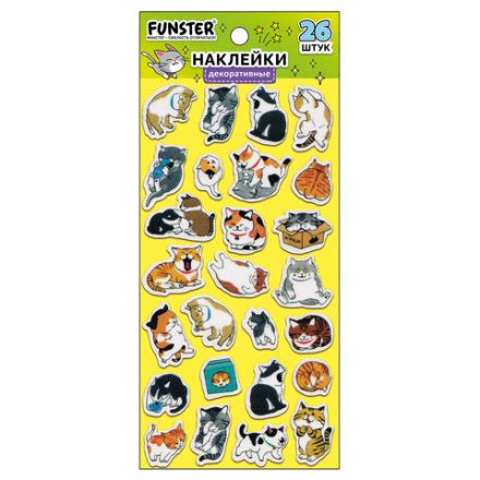 Наклейки декоративные "Настроение", 17,5х9 см, ассорти 4 вида, FUNSTER (ФАНСТЕР), 666098 Наклейки декоративные "Настроение", 17,5х9 см, ассорти 4 вида, FUNSTER (ФАНСТЕР), 666098