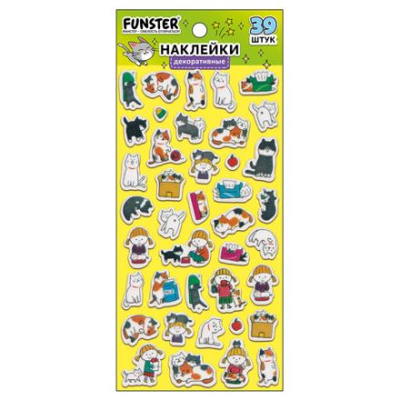 Наклейки декоративные "Настроение", 17,5х9 см, ассорти 4 вида, FUNSTER (ФАНСТЕР), 666098 Наклейки декоративные "Настроение", 17,5х9 см, ассорти 4 вида, FUNSTER (ФАНСТЕР), 666098