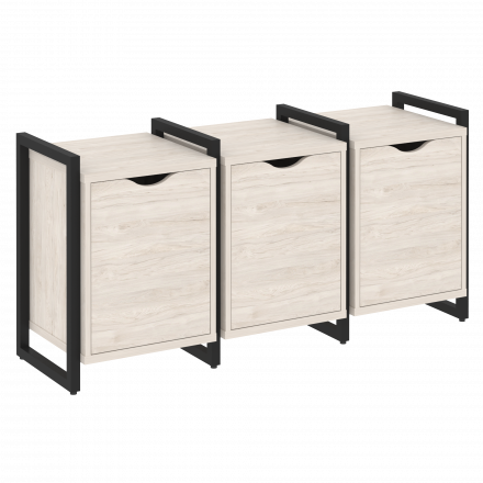 Loft Тумба на регулируемых опорах наборная. Вариант №5 VR.L-TN-5.O Денвер светлый/Чёрный металл 1440*460*719 Loft Тумба на регулируемых опорах наборная. Вариант №5 VR.L-TN-5.O Денвер светлый/Чёрный металл 1440*460*719