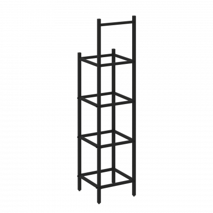 Loft Угловой проходной переходной модуль VR.L-SL.UPK-2.3.4 Чёрный металл 446*446*1869