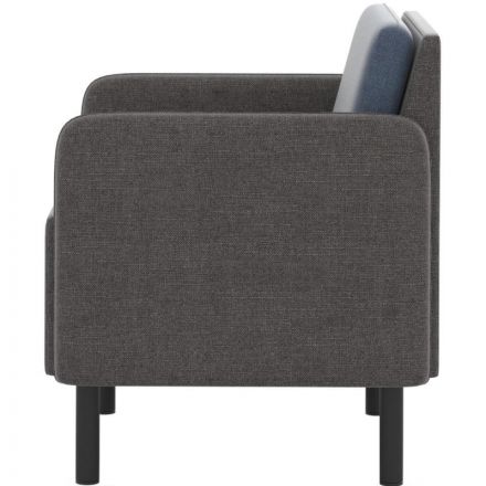 Кресло 0MX_ТF_М27 Select, ткань рогожка серый/синий