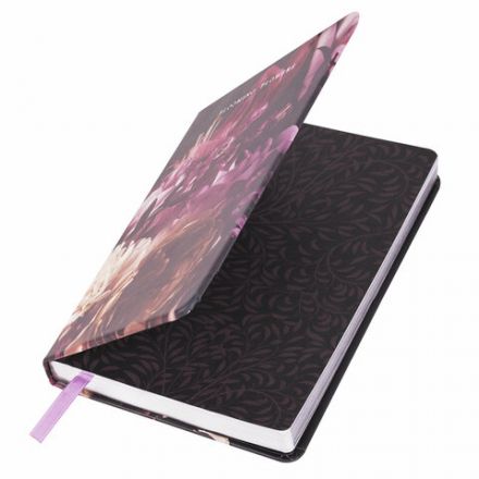 Ежедневник недатированный B6 (127х186 мм), BRAUBERG VISTA, под кожу, твердый, срез фольга, 136 л., "Flowers", 112109 Ежедневник недатированный B6 (127х186 мм), BRAUBERG VISTA, под кожу, твердый, срез фольга, 136 л., "Flowers", 112109