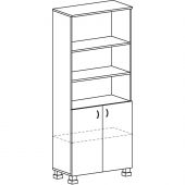 Шкаф SL_Born полузакр. 430.2 (6) бургунди В2054