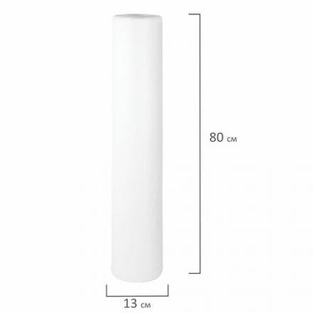 Простыня белая рулонная с перфорацией 100 шт., 80х200 см, спанбонд 12 г/м2, LAIMA UNIVERSAL, 631141