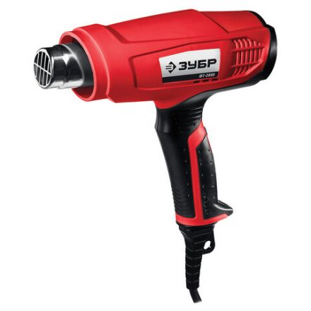 Фен технический сетевой, 2000 Вт, насадки 3 шт., 650 градусов, расход воздуха 550 л/мин, ЗУБР ФТ-2000 Фен технический сетевой, 2000 Вт, насадки 3 шт., 650 градусов, расход воздуха 550 л/мин, ЗУБР ФТ-2000