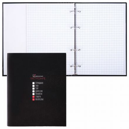 Тетрадь на кольцах А5 175х215 мм, 120 листов, твердый картон, клетка, BRAUBERG, "Стадии недели", 404717 Тетрадь на кольцах А5 175х215 мм, 120 листов, твердый картон, клетка, BRAUBERG, "Стадии недели", 404717
