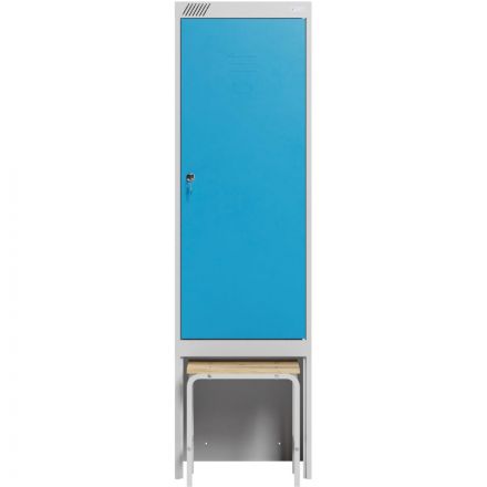 Шкаф для одежды металлический MZ_ШРЭК-21-530 ВСК 530х500х1850 синий Шкаф для одежды металлический MZ_ШРЭК-21-530 ВСК 530х500х1850 синий