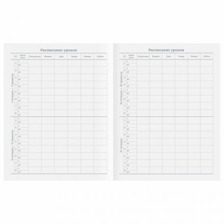 Дневник 1-11 класс 40 л., на скобе, ПИФАГОР, обложка картон, БЕЛЫЙ, 105509