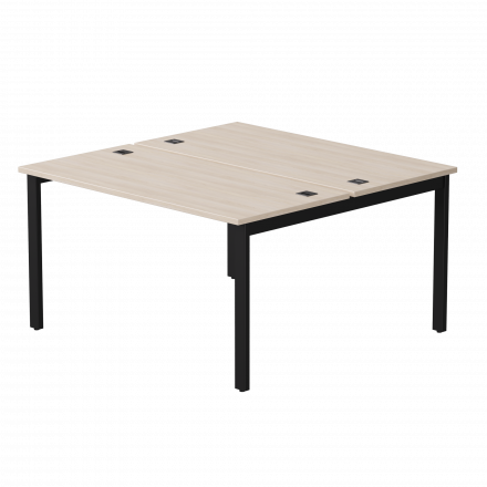 Бенч-система на 2 места Everprof EVO на металлокаркасе 1380х670(1370)x755 Дуб Соната/Черный