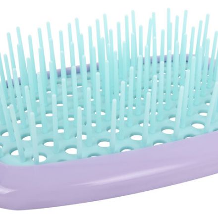 Расческа для волос массажная 20х8,5 см, массажер и щетка для чистки В ПОДАРОК, фиолетовая/мятная, MONTE VITA (МОНТЕ ВИТА), 457431