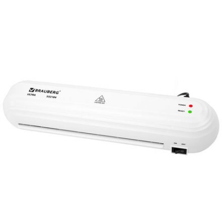 Ламинатор BRAUBERG ULTRA PM235W, БЕЛЫЙ, формат A4, толщина пленки 60-150 мкм, скорость 30 см/мин, 532184