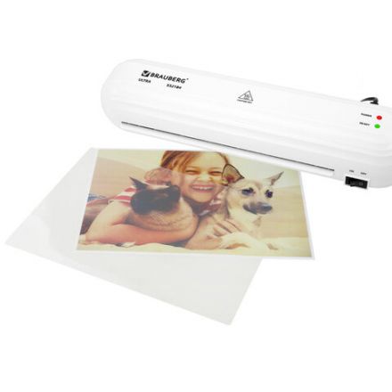 Ламинатор BRAUBERG ULTRA PM235W, БЕЛЫЙ, формат A4, толщина пленки 60-150 мкм, скорость 30 см/мин, 532184