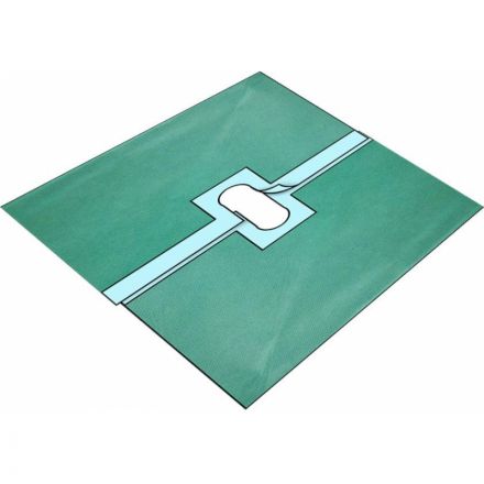 Простыня стерил. с круг.отверст. лип.край 90х75, спанб. лам., пл.40 Гекса