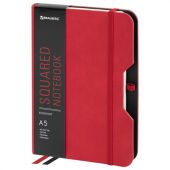 Блокнот А5 (162х218 мм), BRAUBERG "NOTE", под кожу софт-тач, с резинкой, 80 л., клетка, красный, 113439 Блокнот А5 (162х218 мм), BRAUBERG "NOTE", под кожу софт-тач, с резинкой, 80 л., клетка, красный, 113439