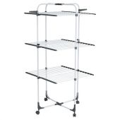 Сушилка напольная для белья раскладная, 3 уровня, 30 метров, на колесах, LAIMA HOME HIGH-RISE, 700472