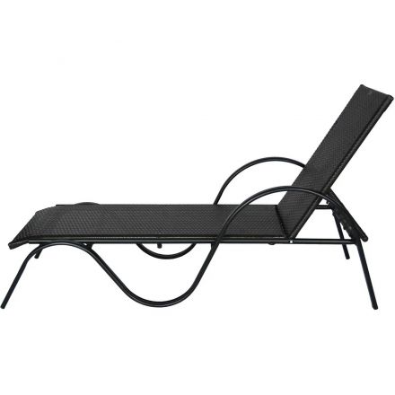 Лежак BELK_ Барселона ротанг каркас черный, искусственный ротанг коричневый Лежак BELK_ Барселона ротанг каркас черный, искусственный ротанг коричневый