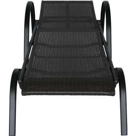 Лежак BELK_ Барселона ротанг каркас черный, искусственный ротанг коричневый Лежак BELK_ Барселона ротанг каркас черный, искусственный ротанг коричневый