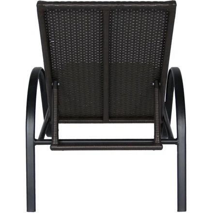 Лежак BELK_ Барселона ротанг каркас черный, искусственный ротанг коричневый Лежак BELK_ Барселона ротанг каркас черный, искусственный ротанг коричневый