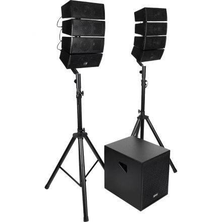 Комплект звуковой Gemini LRX-448, 600Вт, 2 кол + сабвуфер, стойки (2 места)