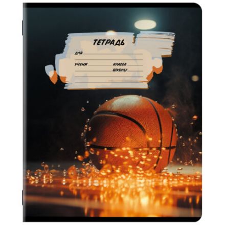 Тетрадь 12 л. ЮНЛАНДИЯ, линия, обложка картон, SPORT, 107286