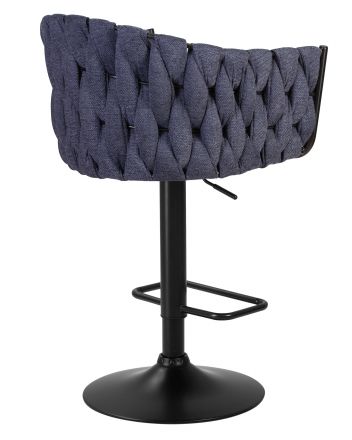 Стул барный DOBRIN LEON, синяя ткань (LAR-275-29)