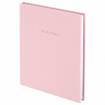 Блокнот МАЛЫЙ ФОРМАТ 110х147 мм, А6, 80 л., твердый, клетка, BRAUBERG "Minimal", розовый, 116449