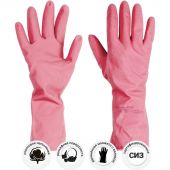Перчатки резиновые Paclan Practi Comfort розовые 4076514 р.М Перчатки резиновые Paclan Practi Comfort розовые 4076514 р.М