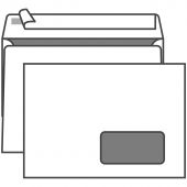Конверт C5, KurtStrip, 162*229мм, б/подсказа, с прав. окном, отр. лента, внутр. запечатка