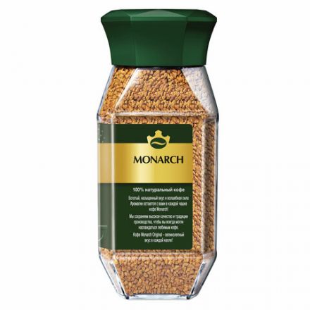 Кофе растворимый MONARCH "Original" 95 г, стеклянная банка, сублимированный, 8051325