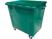 Контейнер металл 800л. для ТБО, на колёсах цв. зелёный