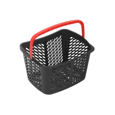 Корзина покупательская REK_Комус Мебель B20C.ECO.BL.RD 20л черная с кра.руч