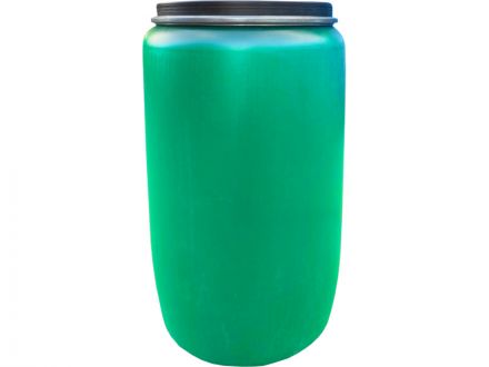 Бочка 227о новая с крышкой на обруче зеленая