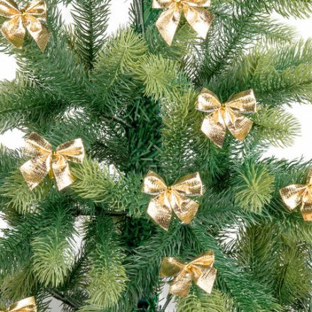 Украшение ёлочное "Бантики", КОМПЛЕКТ 24 шт., 5х5 см, золотистые, ЗОЛОТАЯ СКАЗКА, 592154