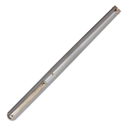 Ручка подарочная перьевая BRAUBERG "Larghetto", СИНЯЯ, корпус серебристый с хромированными деталями, 143475