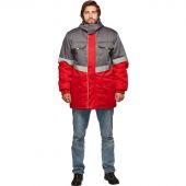 Куртка рабочая зимняя з43-КУ сер/красн р.60-62/182-188
