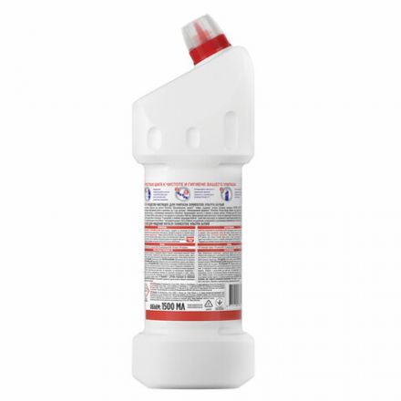 Средство для уборки туалета 1,5 л, ДОМЕСТОС "Эксперт сила 7", "Ультра Белый", 67683236