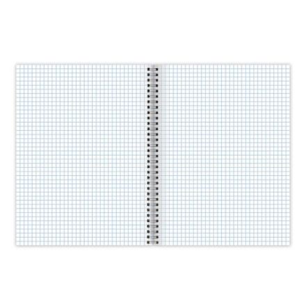 Тетрадь А4, 80 л., BRAUBERG, гребень, клетка, глянцевый лак, "CLOUD", 404053