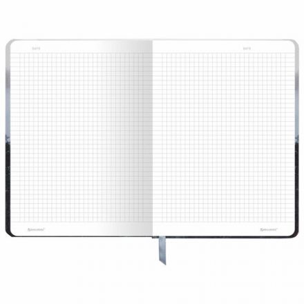 Блокнот с резинкой в клетку 96 л., А5 145х203 мм, твердая обложка, BRAUBERG, "Туман", 116315