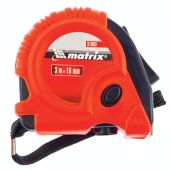 Рулетка измерительная 3 м х 16 мм, MATRIX "Rubber", обрезиненный корпус, 3 механизма фиксации, 31003