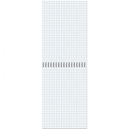 Блокнот А5 60л Attache Цветы голубой клет,65г,100%,греб,карт,ВД-лак