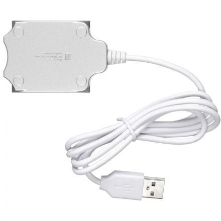 Разветвитель USB 2.0 Buro BU-HUB4-0.5-U2.0-Candy 4порт. серебристый