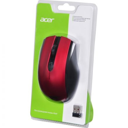 Мышь компьютерная Acer OMR032, черно-красный