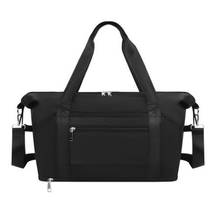 Сумка дорожная HEIKKI EXPAND (ХЕЙКИ), трансформер, багажная лента, черная, 40,5х23х42 см, 273875