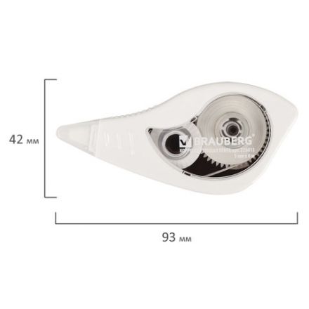 Корректирующая лента BRAUBERG BLACK&WHITE, 5 мм х 8 м, корпус белый, механизм перемотки, блистер, 226813 Корректирующая лента BRAUBERG BLACK&WHITE, 5 мм х 8 м, корпус белый, механизм перемотки, блистер, 226813