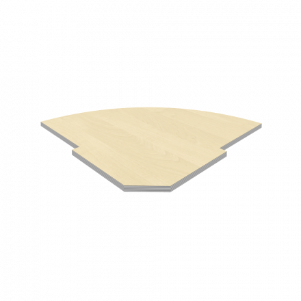 Riva Полка для стойки угловой А.РС-5.1 Клён металлик 815*815*22