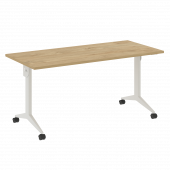X-Pull Стол складной мобильный X.M-4.7 Тиквуд светлый/Белый металл 1580*720*753 X-Pull Стол складной мобильный X.M-4.7 Тиквуд светлый/Белый металл 1580*720*753