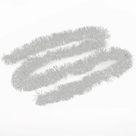 Мишура КОМПЛЕКТ 3 штуки, диаметр 100 мм, длина 2 м, белая, 592218