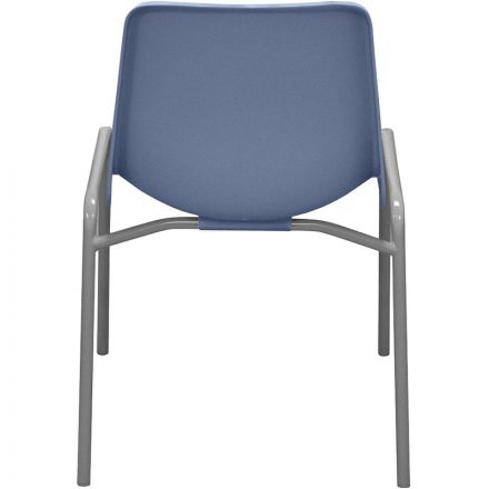 Стул GL_Комус Мебель Стрит RAL 9006, пластик RAL 5014 (голубой)